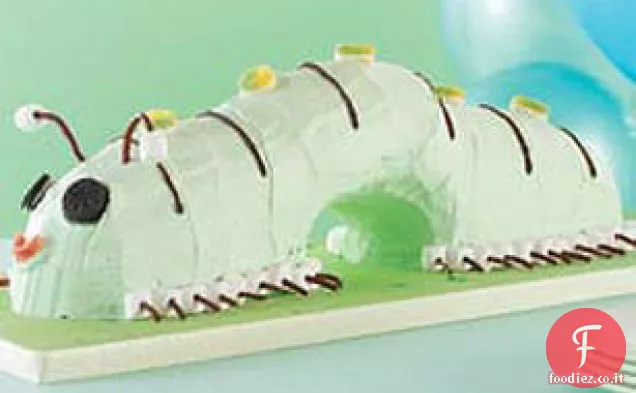 Torta di Caterpillar roteata di gelatina