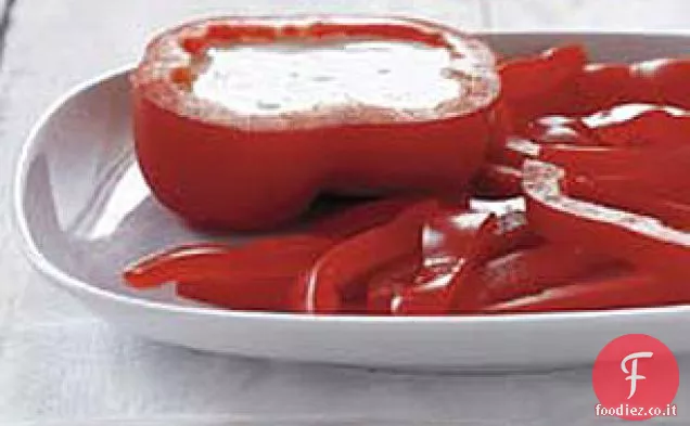 Peperoni con salsa Ranch Parmigiano