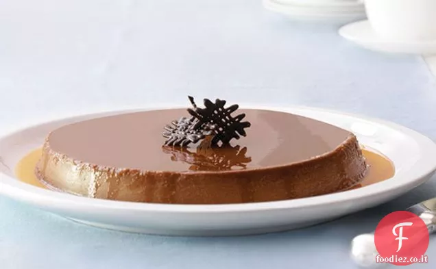 Flan di cheesecake al cioccolato