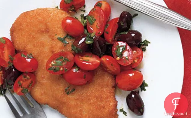 Petti di pollo con pomodoro Insalata di olive