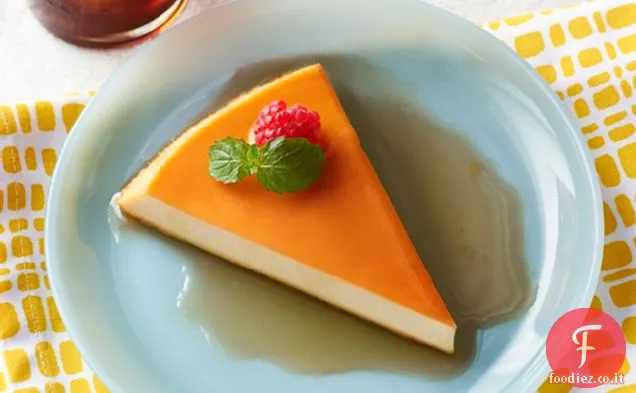 Flan di crema di formaggio senza forno