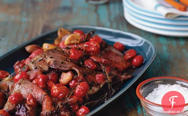 Roast Beef con pomodori e aglio a cottura lenta