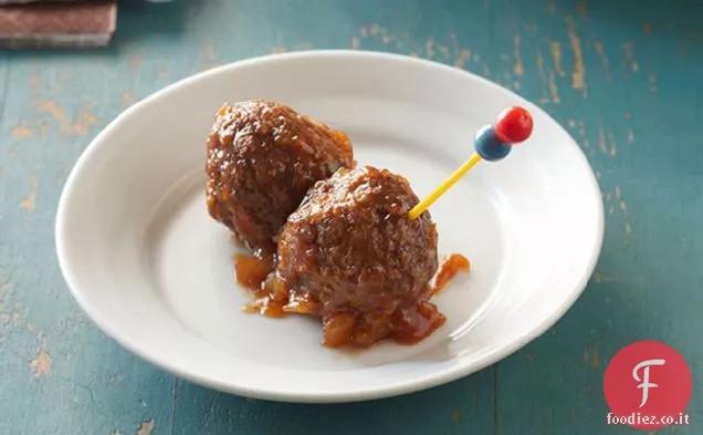 Polpette da cocktail glassate all'ananas