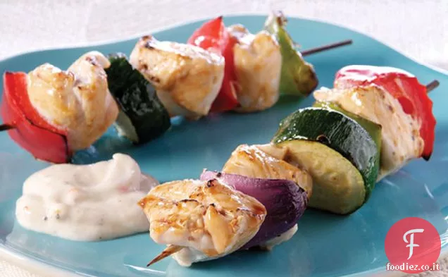 Piccante Pollo alla griglia Kabobs