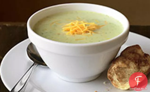 Zuppa di broccoli e cheddar