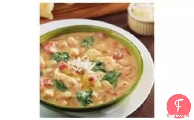 Zuppa cremosa di fagioli toscani e pollo