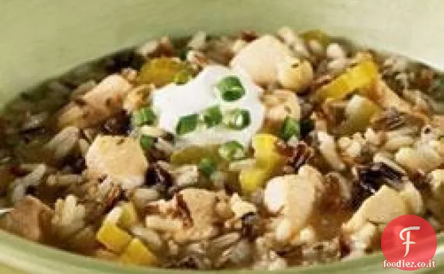 Zuppa di riso al pollo a fuoco lento