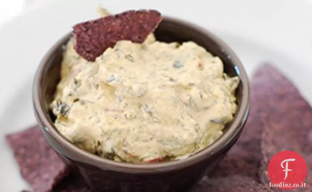 Semplice scalogno caramellato e salsa di spinaci