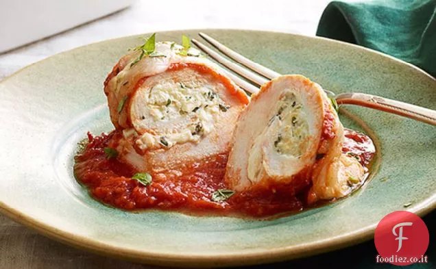 Roll-up di pollo al pomodoro e basilico