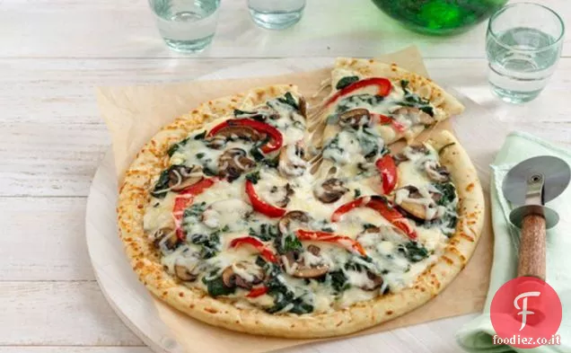 Facile Verdura Alfredo Pizza
