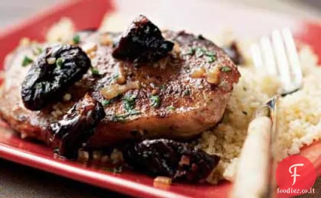 Carne di maiale speziata alla cannella e prugne