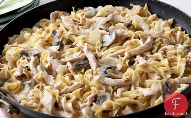 Cremoso pollo pasta padella