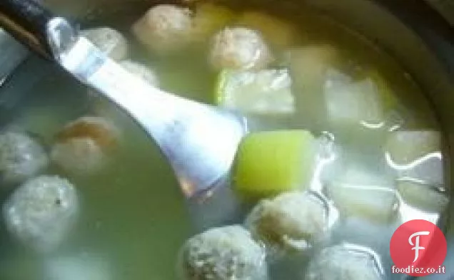 Zuppa di polpette di melone invernale