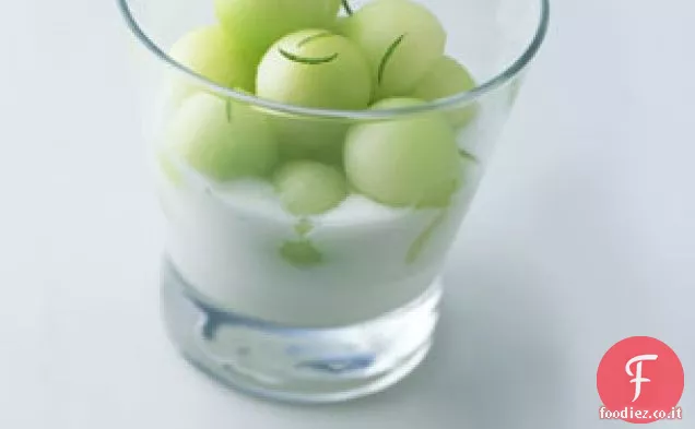 Melone di melata nel latte di cocco