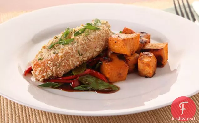 Salmone asiatico di mandorle