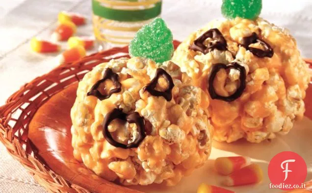 Palle di popcorn Jack-o'-Lantern