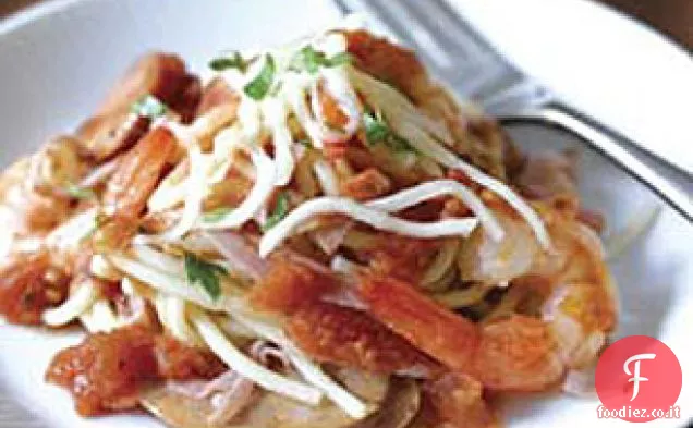 Facile Gamberetti & salsiccia Pasta