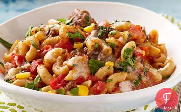 Tex-Mex Taco Pasta padella