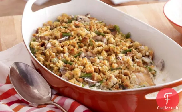 Casseruola di pollo e fagioli verdi