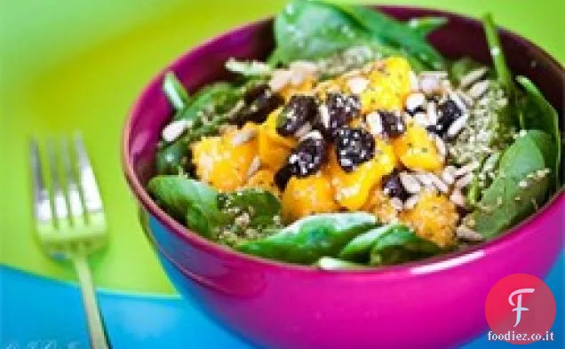 Insalata di spinaci e mango