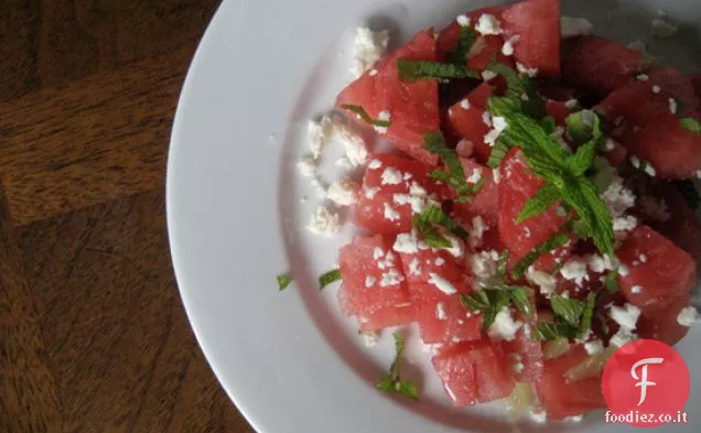 Insalata di anguria con Feta, menta e lime