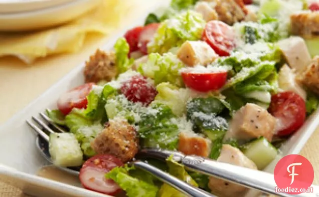 Insalata Caesar di pollo tritato per due