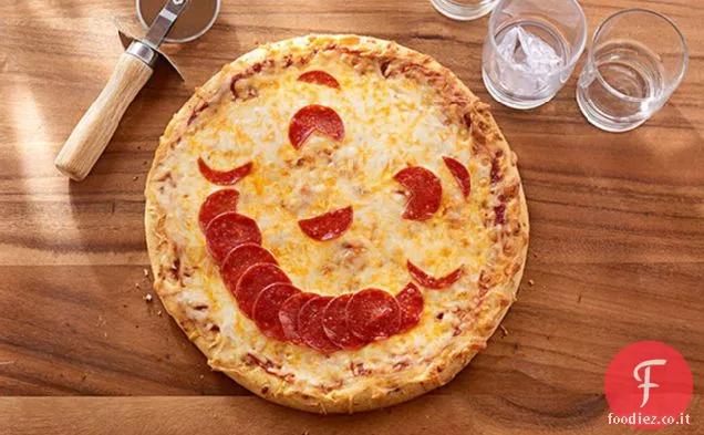 Pizza faccia felice