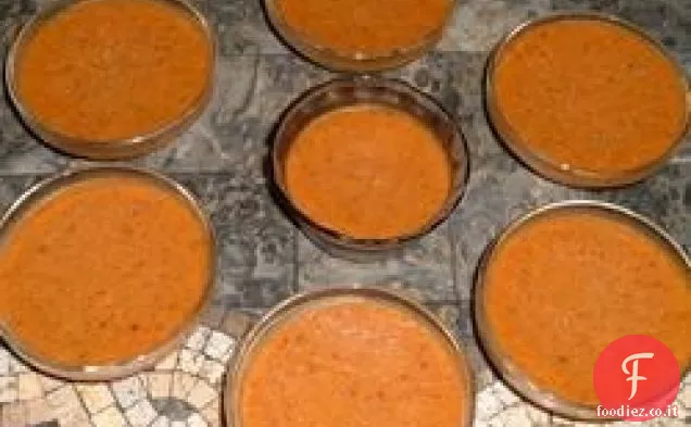Crema pasticcera di zucca con un calcio