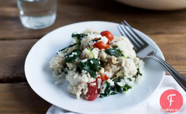 Risotto con Pollo e Spinaci