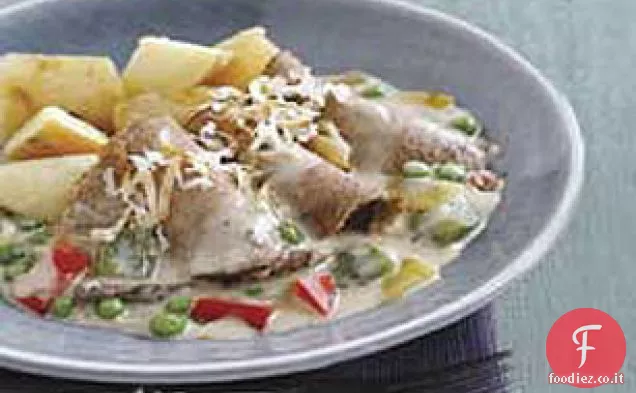 Fondo rotondo arrosto con salsa di cocco cremosa