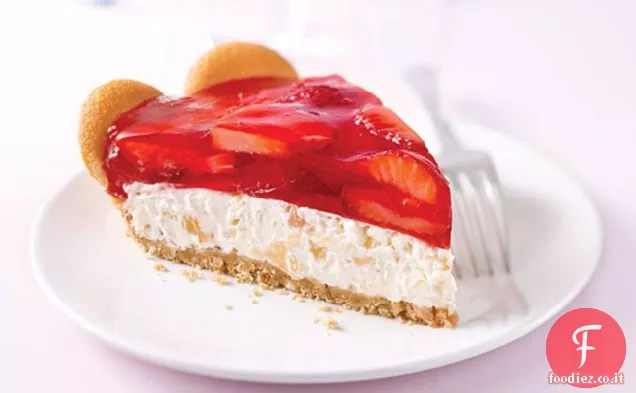 Torta di crema di fragole tropicali