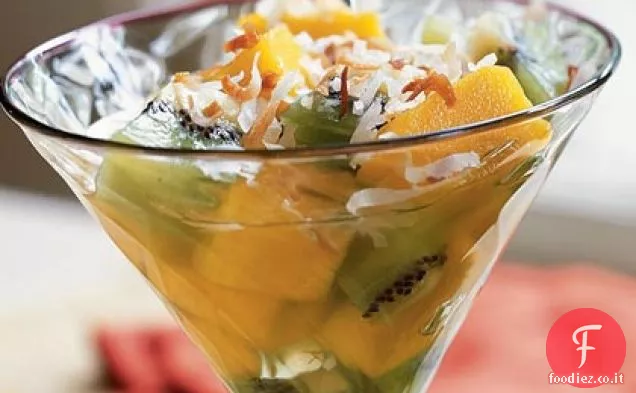 Ambrosia di frutta tropicale con Rum