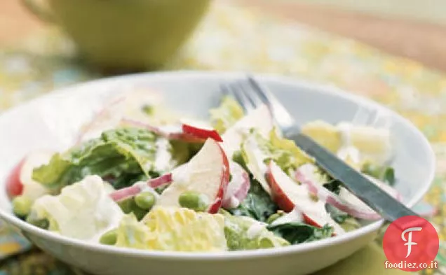 Insalata Romaine con Edamame e cremoso condimento al melone cornuto