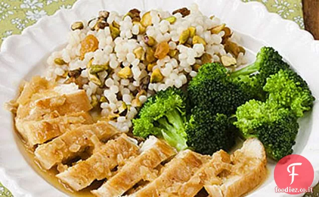 Petti di pollo con salsa all'arancia