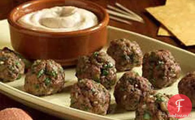 Polpette con salsa di immersione Chipotle