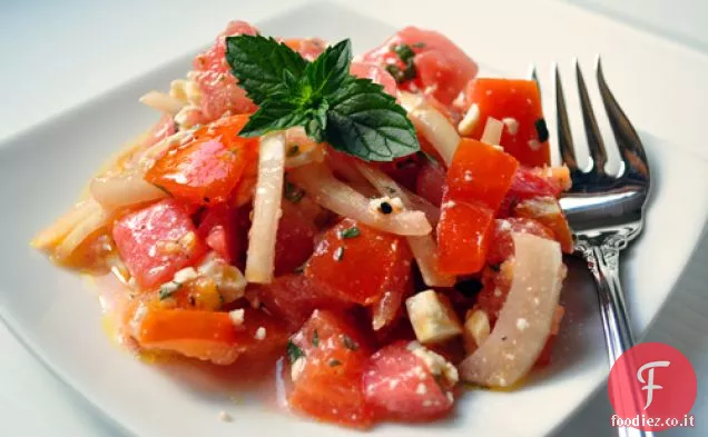 Insalata di anguria e pomodoro