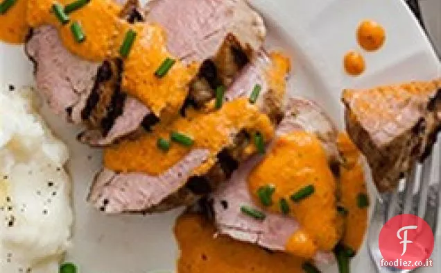 Filetto di maiale con salsa di peperoncino rosso