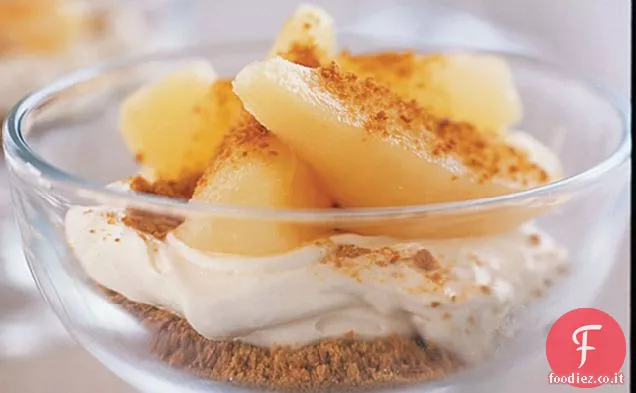 Tazze di cheesecake allo zenzero e pera