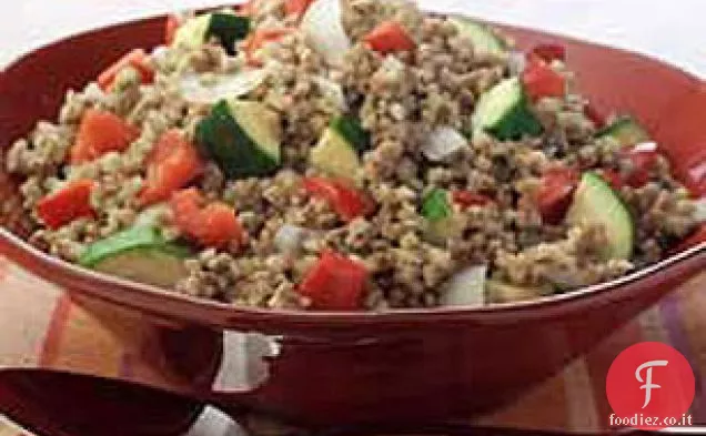 Kasha con Zucchine e Peperoni