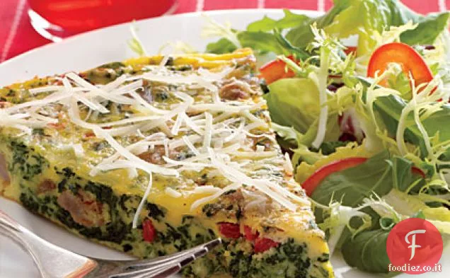 Frittata di spinaci e salsiccia