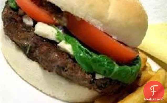 Gorgonzola alla griglia-Hamburger al Basilico
