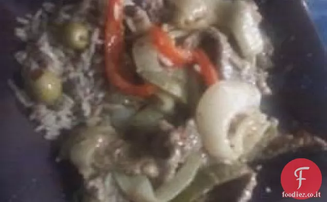 Bistecca al pepe e riso