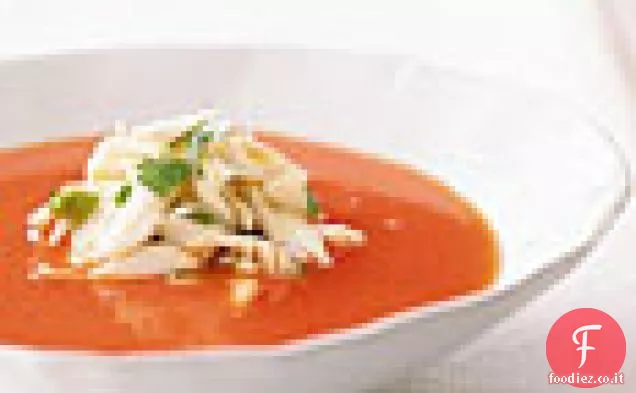 Zuppa di anguria speziata tailandese con carne di granchio