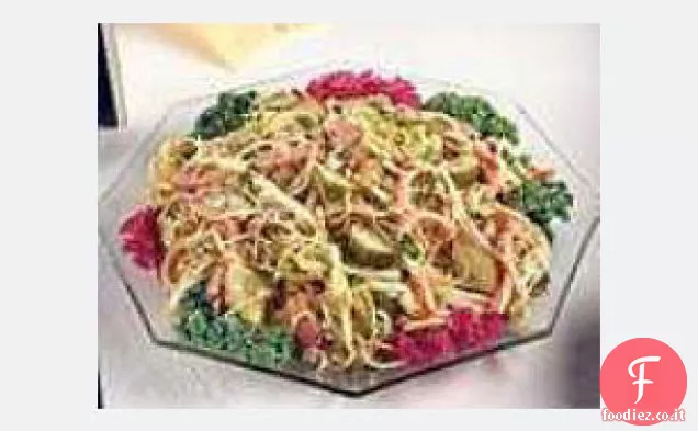 Insalata di cavolo con prosciutto e formaggio