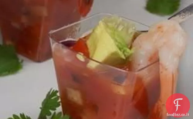 Fresco cocktail di gamberetti messicani