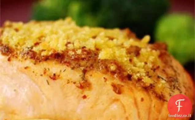 Salmone al forno Dijon