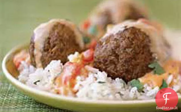 Polpette di antipasto messicano in salsa di formaggio