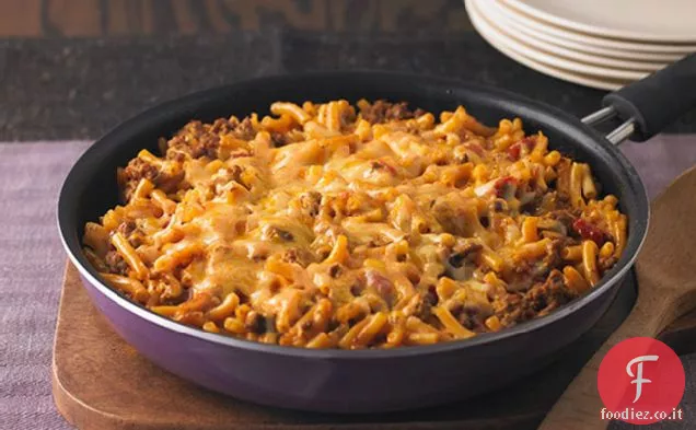 Maccheroni di formaggio-Padella di manzo