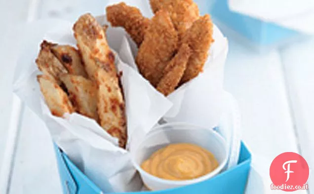 Offerte di pollo al forno e patatine fritte