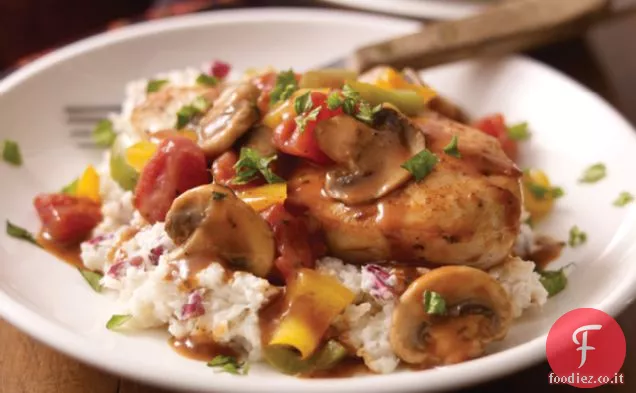 Pollo alla Cacciatora con Purè di Patate cremoso